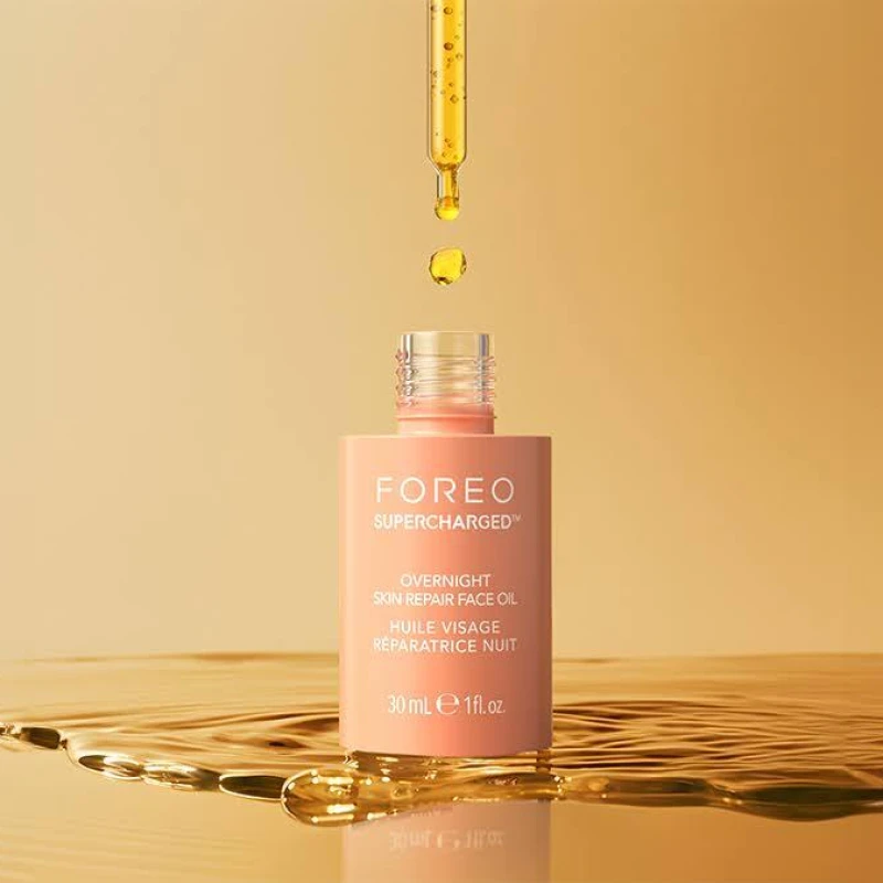 foreo supercharged overnight skin repair face oil