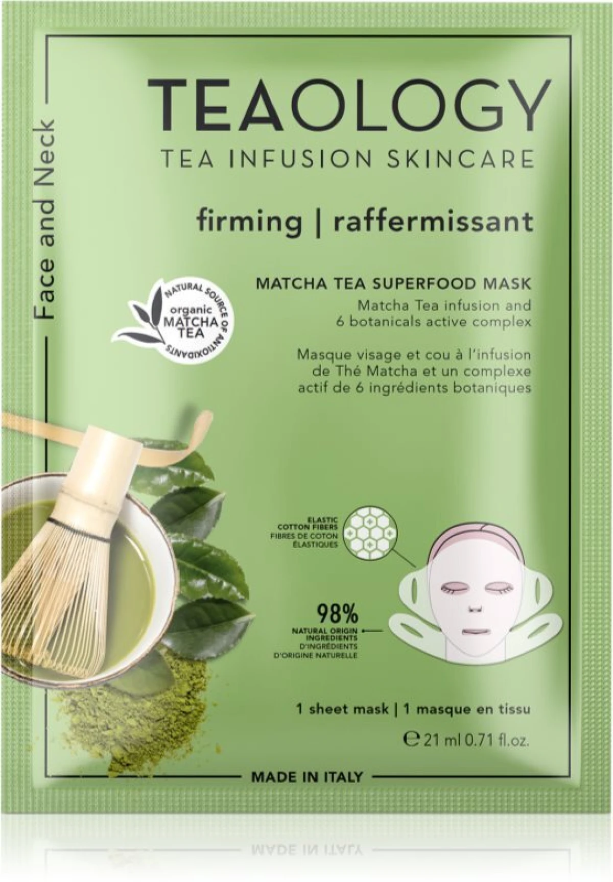 Teaology matcha tea sheet mask 