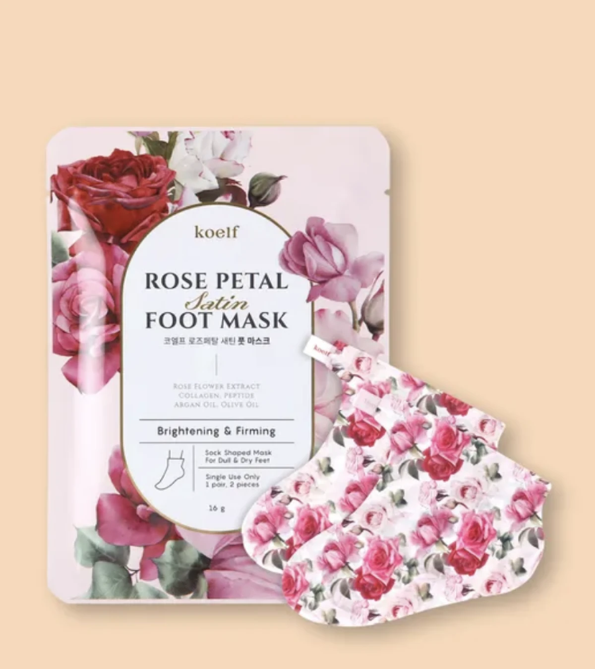 Petitfee & Koelf Rose Petal Satin Foot Mask