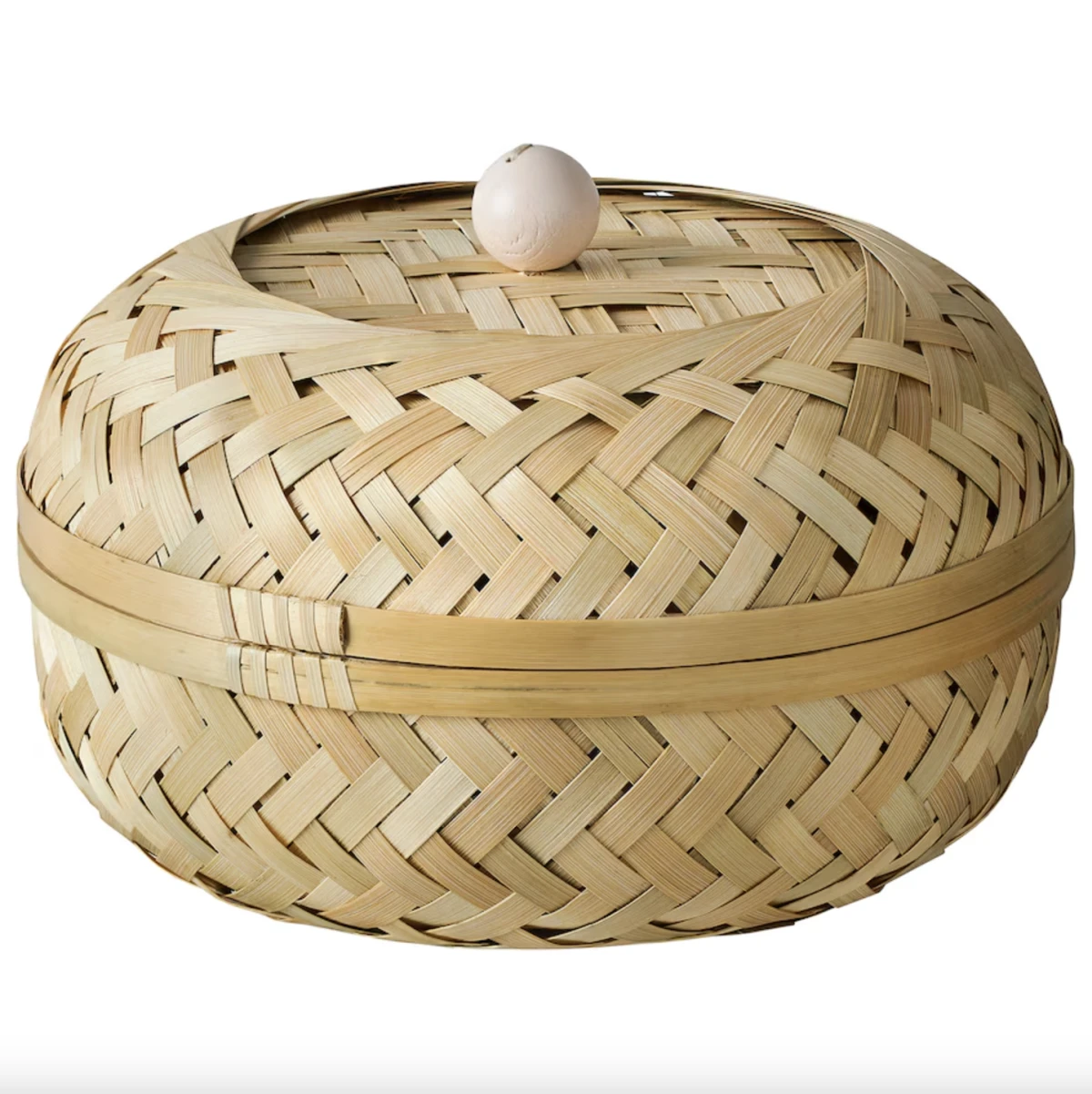 IKEA Košara s poklopcem, bambus, 12,99 €