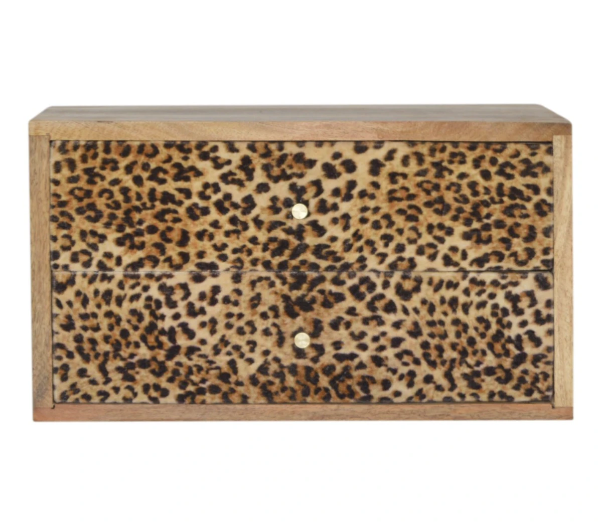 Artisan furniture noćni ormarić s leopard printom 