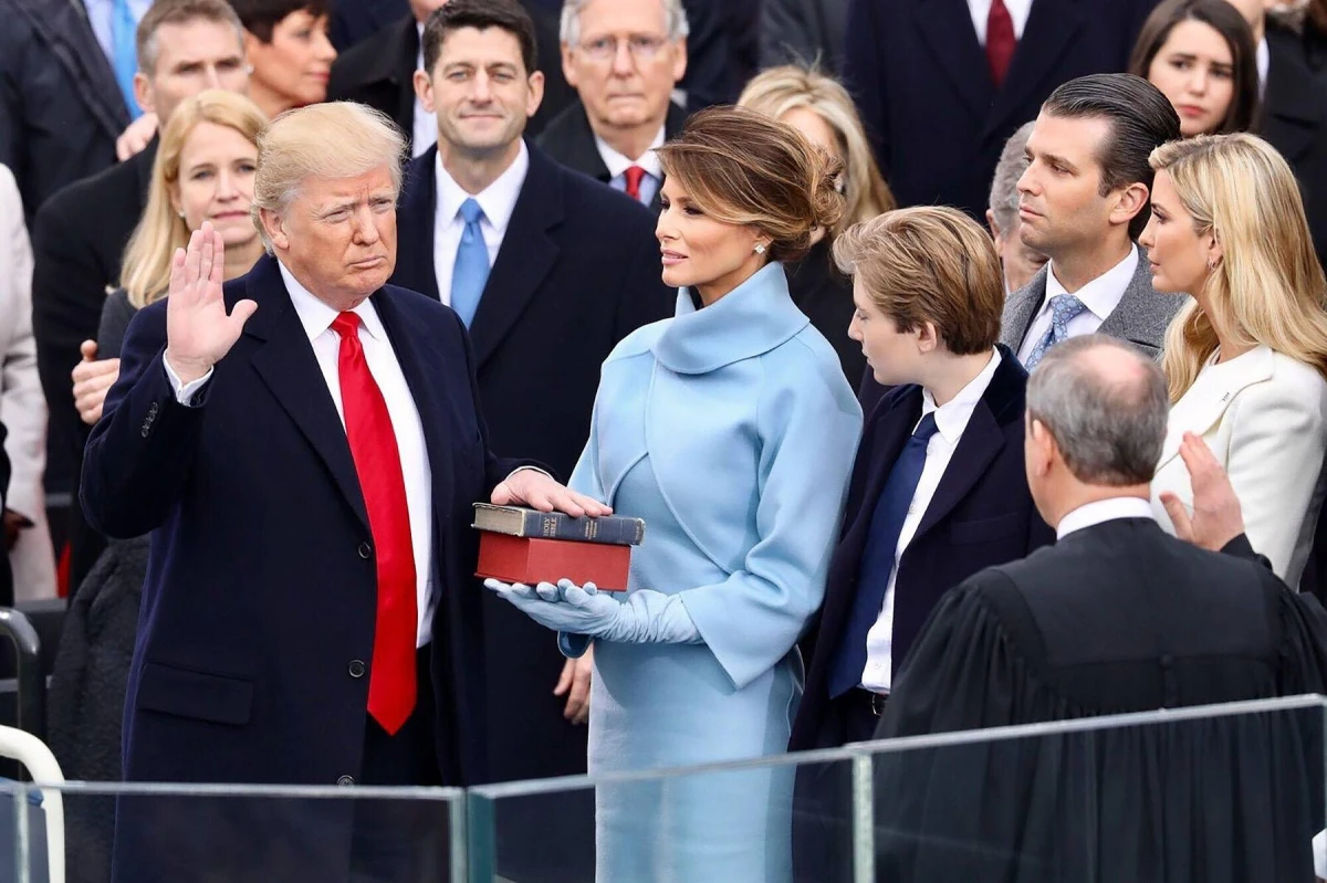 Melania Trump i Donald Trump na inauguraciji 2017