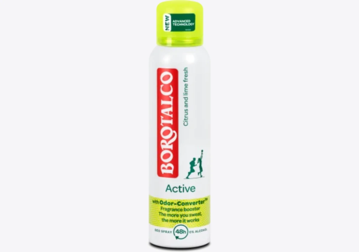 Active dezodorans u spreju https://www.dm.hr/borotalco-active-dezodorans-u-spreju-citrus-and-lime-fresh-p8002410043587.html