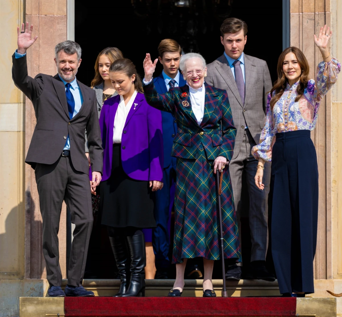 Kraljica Margrethe, Kralj Frederik, Kraljica Marija, krunski princ Christian i Princeza Isabella