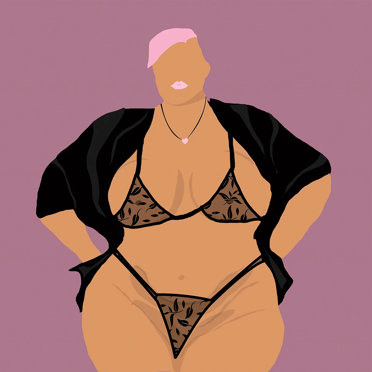 Sensual plus size model