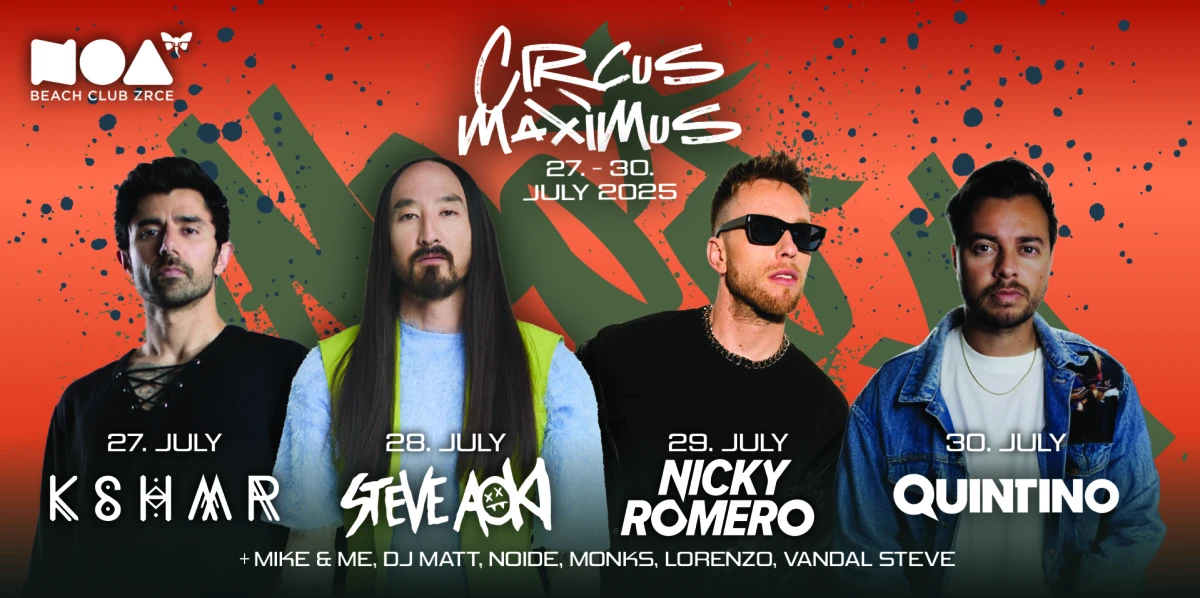 Noa Beach Club: Uskoro stižu Circus Maximus i Sunscape Festival!