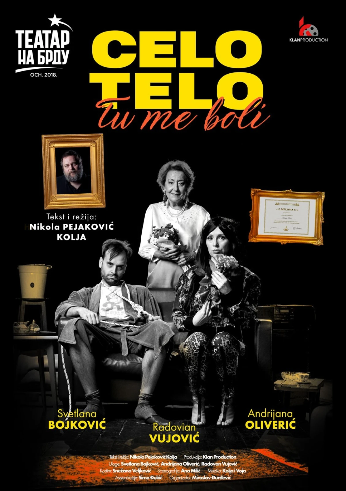 &bdquo;CELO TELO TU ME BOLI&ldquo; &ndash; nova komedija Nikole Pejakovića stiže u Zagreb